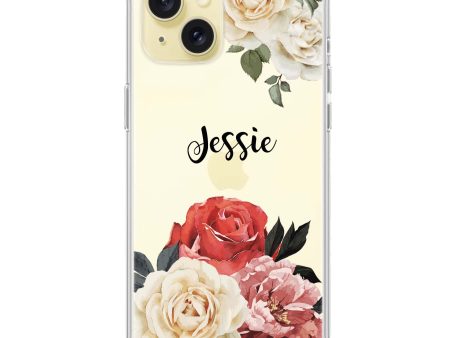 Vintage Floral iPhone 15 Ultra Clear Case For Cheap