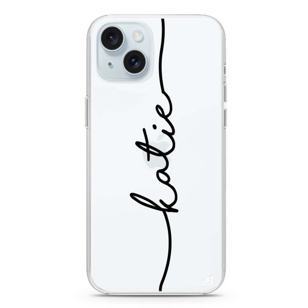 Vertical Handwritten iPhone 15 Plus Ultra Clear Case Online now