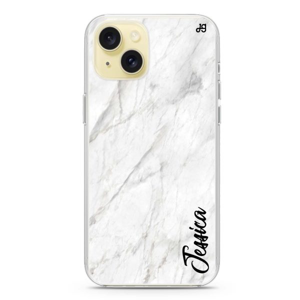 White Marble – Deep Love iPhone 15 Ultra Clear Case For Sale