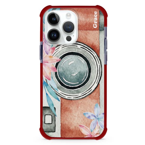 Watercolor Camera iPhone 15 Pro Max MagSafe Compatible Ultra Shockproof Case Cheap