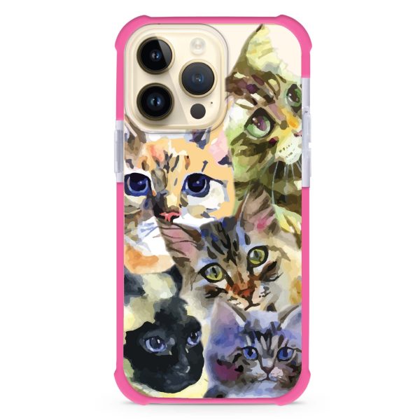 Watercolour Cat iPhone 15 Pro Max MagSafe Compatible Ultra Shockproof Case Supply