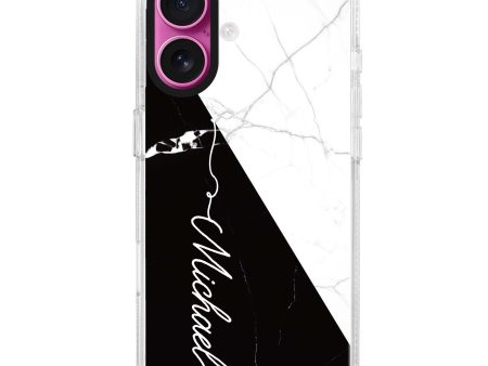 White And Black Marble iPhone Ultra Clear Case Cheap