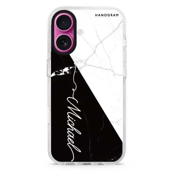 White And Black Marble iPhone Ultra Clear Case Cheap