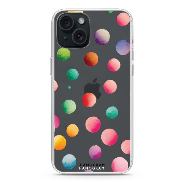 Watercolour Polka Dot iPhone 15 Plus Ultra Clear Case on Sale