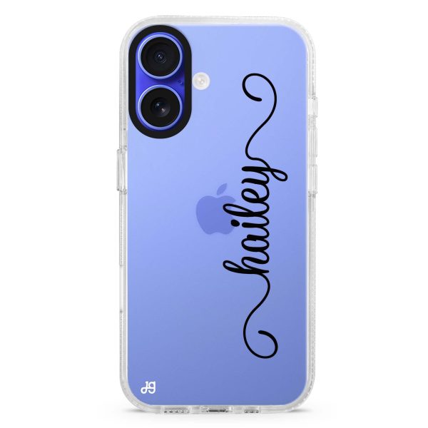 Vertical Cursive Handwritten iPhone Ultra Clear Case For Cheap