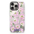 Watercolor pink floral iPhone 15 Pro Ultra Clear Case on Sale