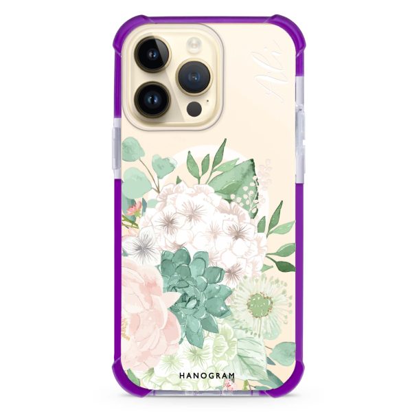 Vintage Flowers iPhone 15 Pro Max MagSafe Compatible Ultra Shockproof Case Hot on Sale