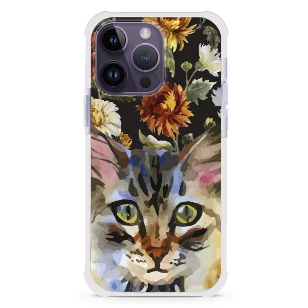 Watercolour Cat iPhone 15 Pro Max MagSafe Compatible Ultra Shockproof Case Discount