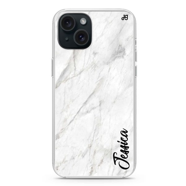 White Marble – Deep Love iPhone 15 Ultra Clear Case For Sale