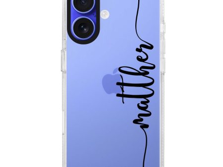 Vertical Script Handwritten Custom iPhone Ultra Clear Case For Sale