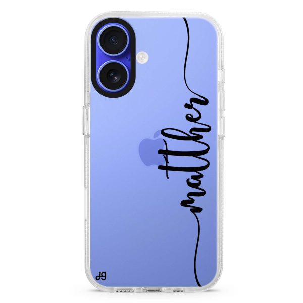 Vertical Script Handwritten Custom iPhone Ultra Clear Case For Sale