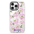 Watercolor pink floral iPhone 15 Pro Ultra Clear Case on Sale