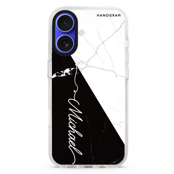 White And Black Marble iPhone Ultra Clear Case Cheap