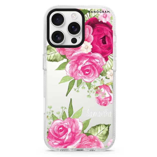 Watercolor Rose iPhone 15 Pro Ultra Clear Case Sale