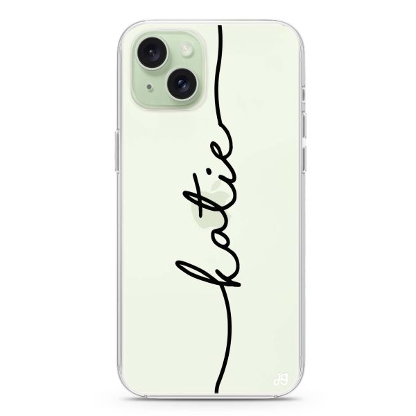 Vertical Handwritten iPhone 15 Plus Ultra Clear Case Online now