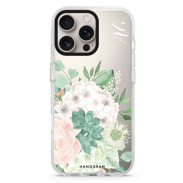 Vintage Flowers iPhone 15 Pro Ultra Clear Case Fashion