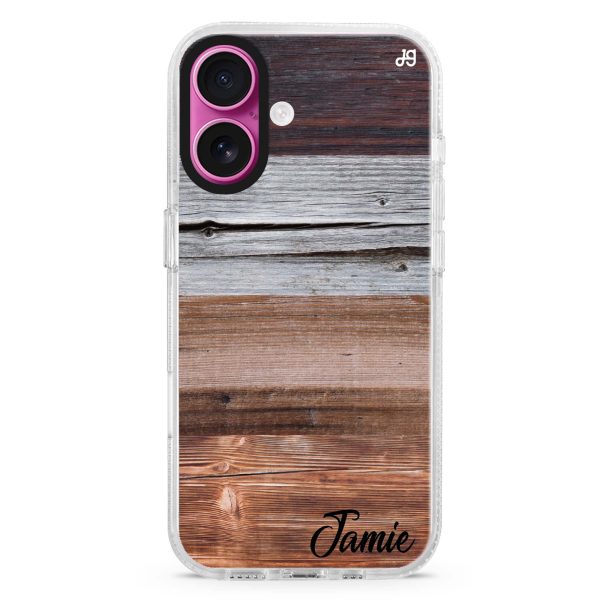 Wood Grain Varigegated iPhone Ultra Clear Case For Sale