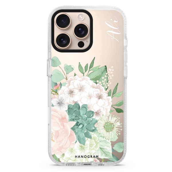 Vintage Flowers iPhone 15 Pro Ultra Clear Case Fashion