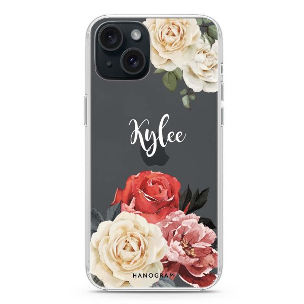 Vintage Floral iPhone 15 Ultra Clear Case For Cheap