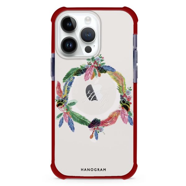 Watercolour Feather iPhone 15 Pro Max MagSafe Compatible Ultra Shockproof Case Cheap