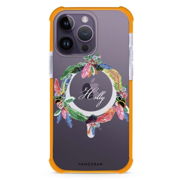 Watercolour Feather iPhone 15 Pro Max MagSafe Compatible Ultra Shockproof Case Cheap