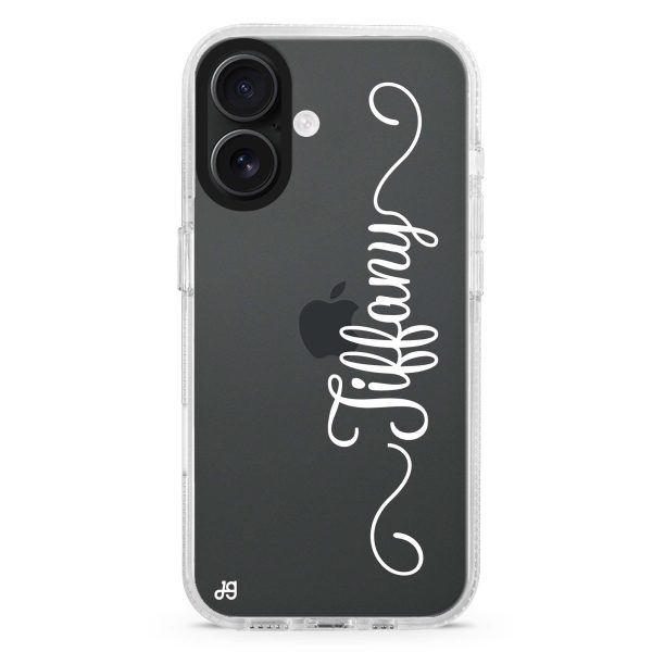 Vertical Cursive Handwritten iPhone Ultra Clear Case For Cheap