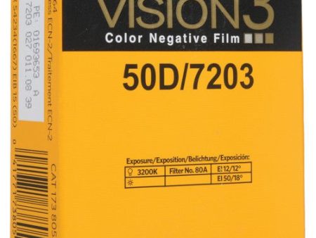 Kodak VISION3 50D Color Negative Film #7203 (Super 8, 50  Roll) For Discount