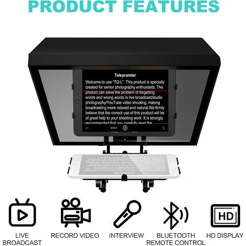 GVM Teleprompter for Tablets and Smartphones with Bluetooth Remote and App Online now