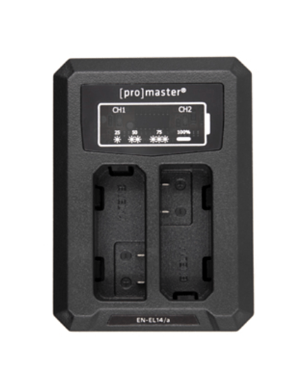 Promaster Dually Charger - USB for Nikon EN-EL14 For Discount