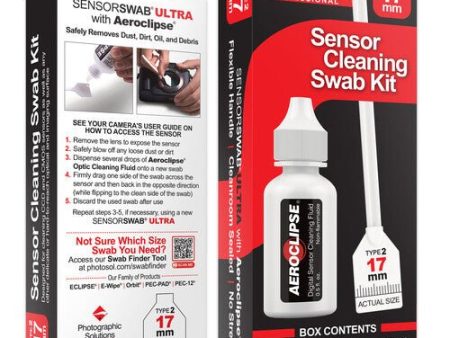 Photographic Solutions Sensor Cleaning Swab Kit (17mm Swab, Aeroclipse Solution) Supply